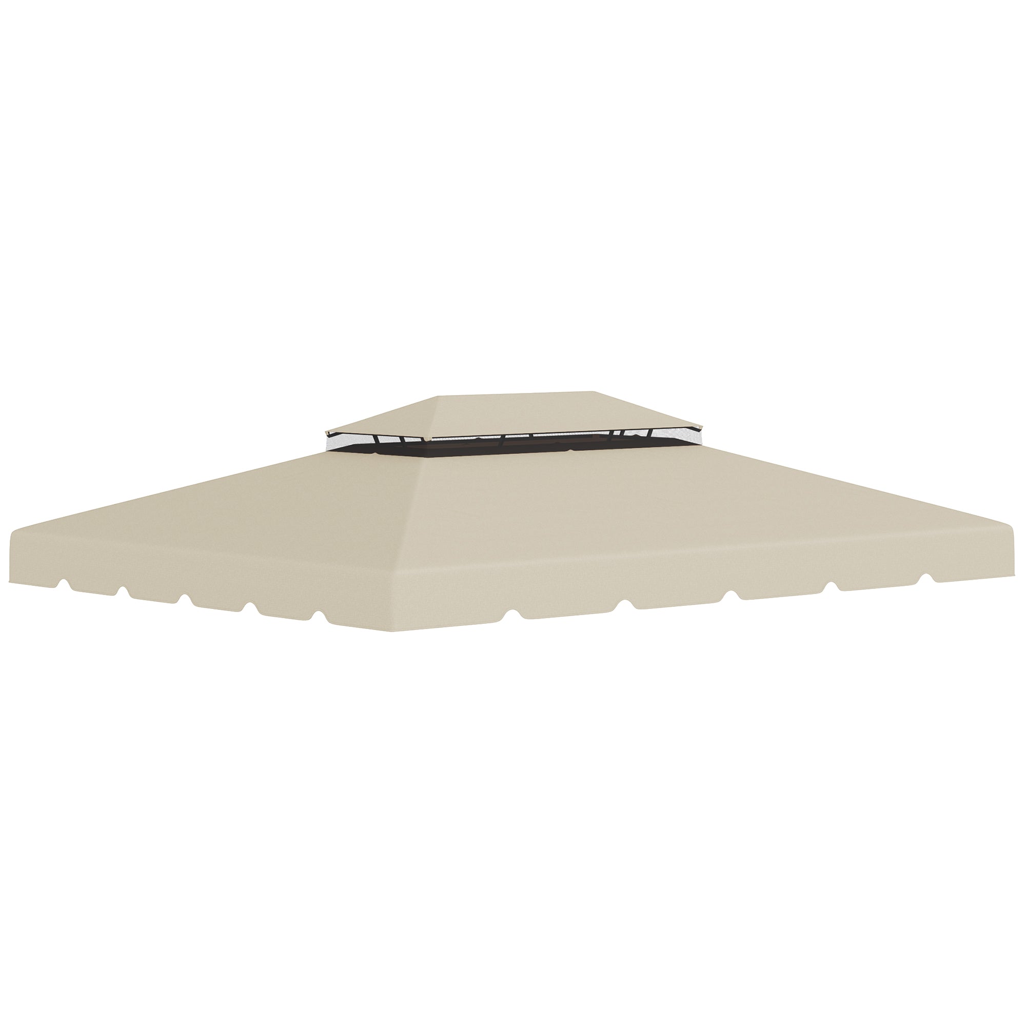 Tetto di Ricambio per Gazebo da Giardino 3x4m in Poliestere Beige
