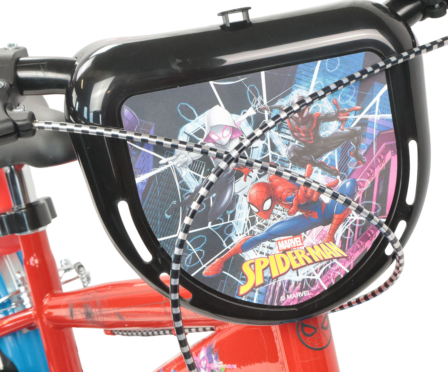 Bicicletta per Bambini 14" Marvel Spiderman Freni Caliper e Stabilizzatori in Acciaio Hi-Ten Rosso...