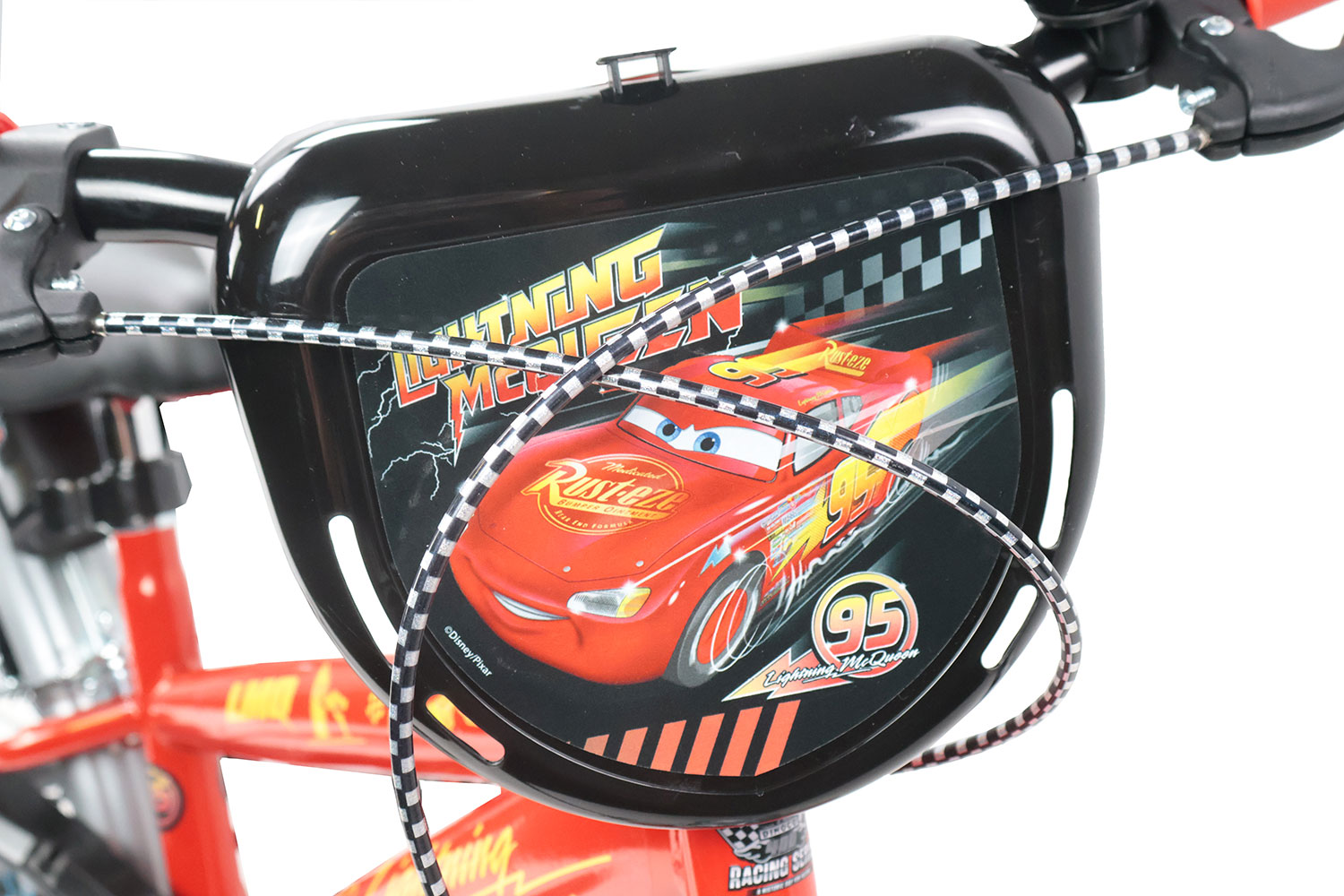 Bicicletta per Bambini 16" Disney Cars Freni Caliper e Stabilizzatori in Acciaio Hi-Ten Rosso...