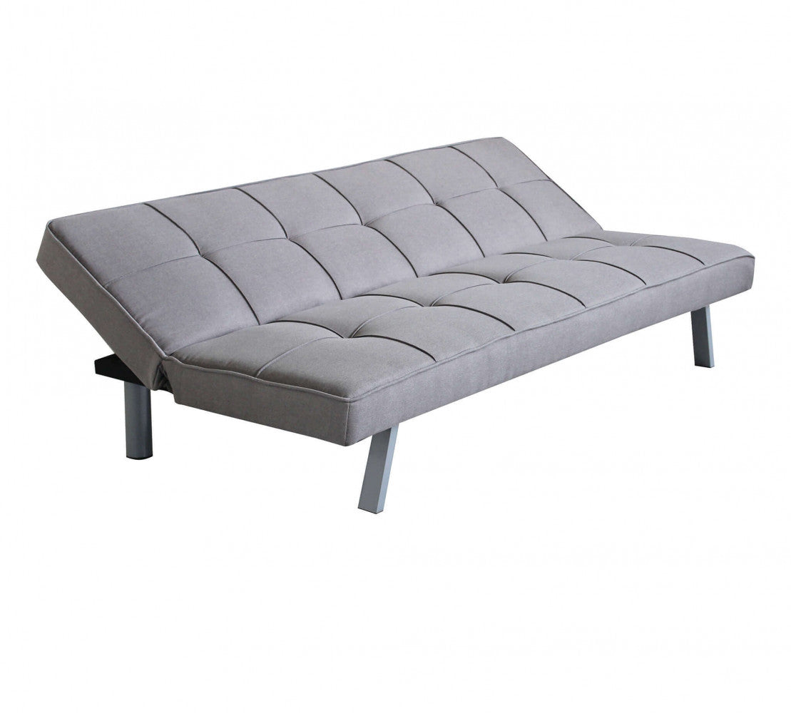 Divano Letto Aaron 178x80x71 cm in Tessuto Grigio...