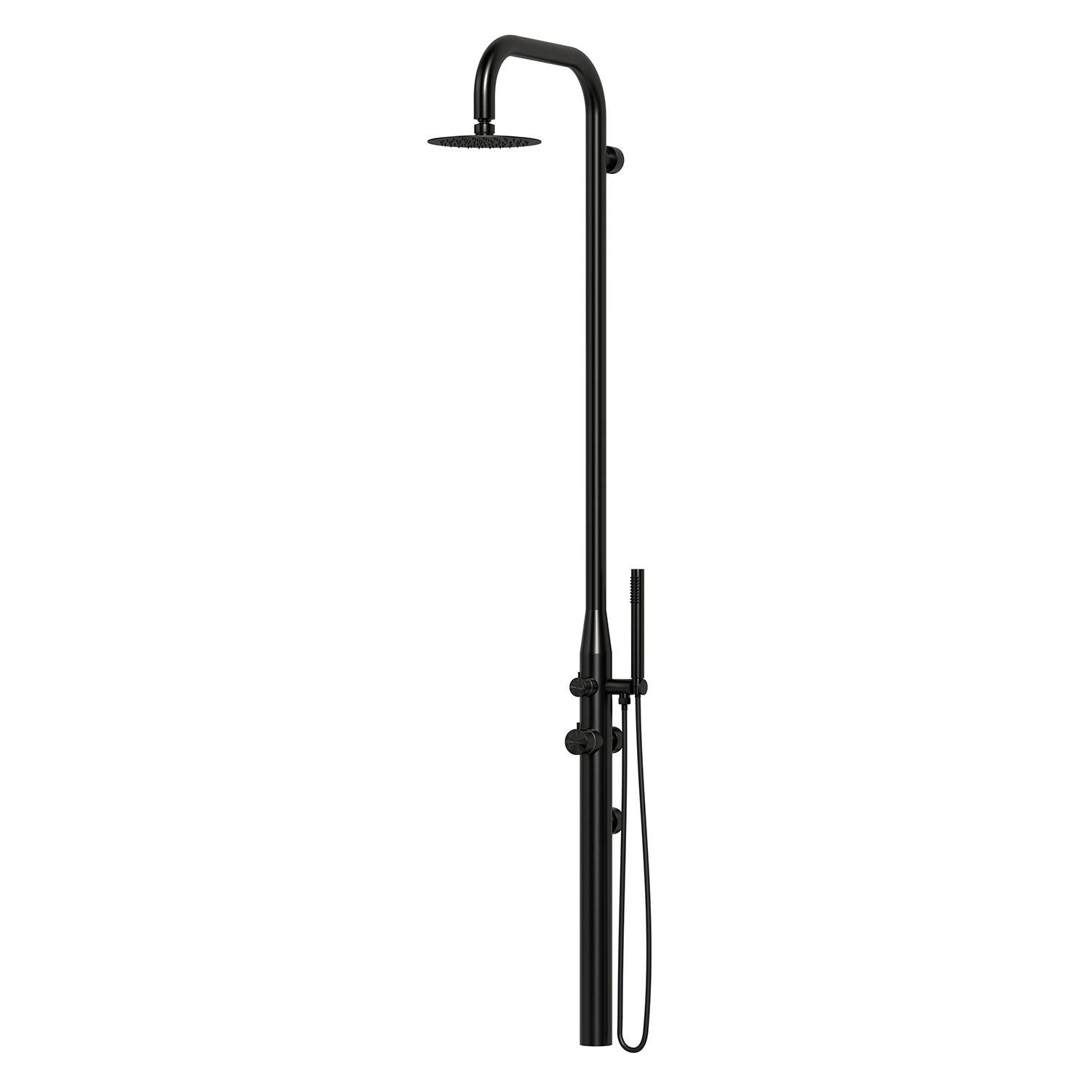 Doccia da Giardino in Acciaio Inox Installazione a Parete Sined Pula Nero
