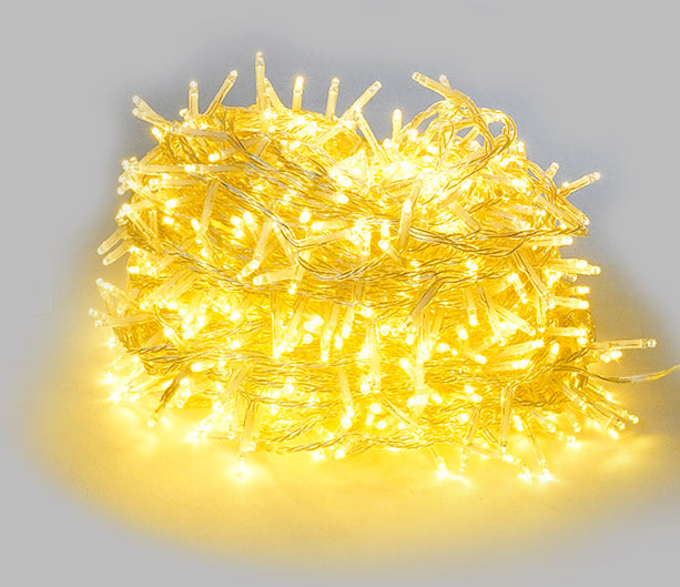 Luci di Natale Filo 900 LED 3m Luce Calda Cavo Trasparente...