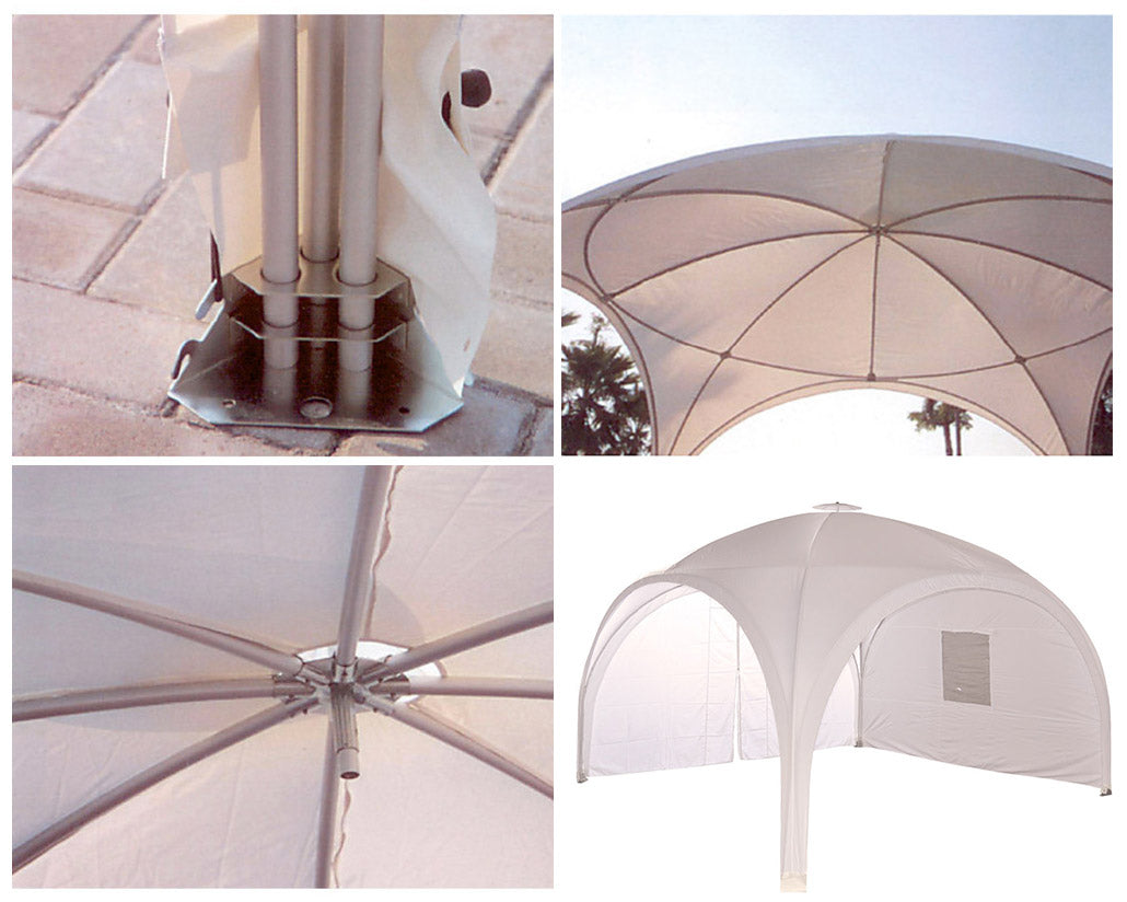 Gazebo da Giardino 4x4m in Alluminio Morel Igloo Bianco...