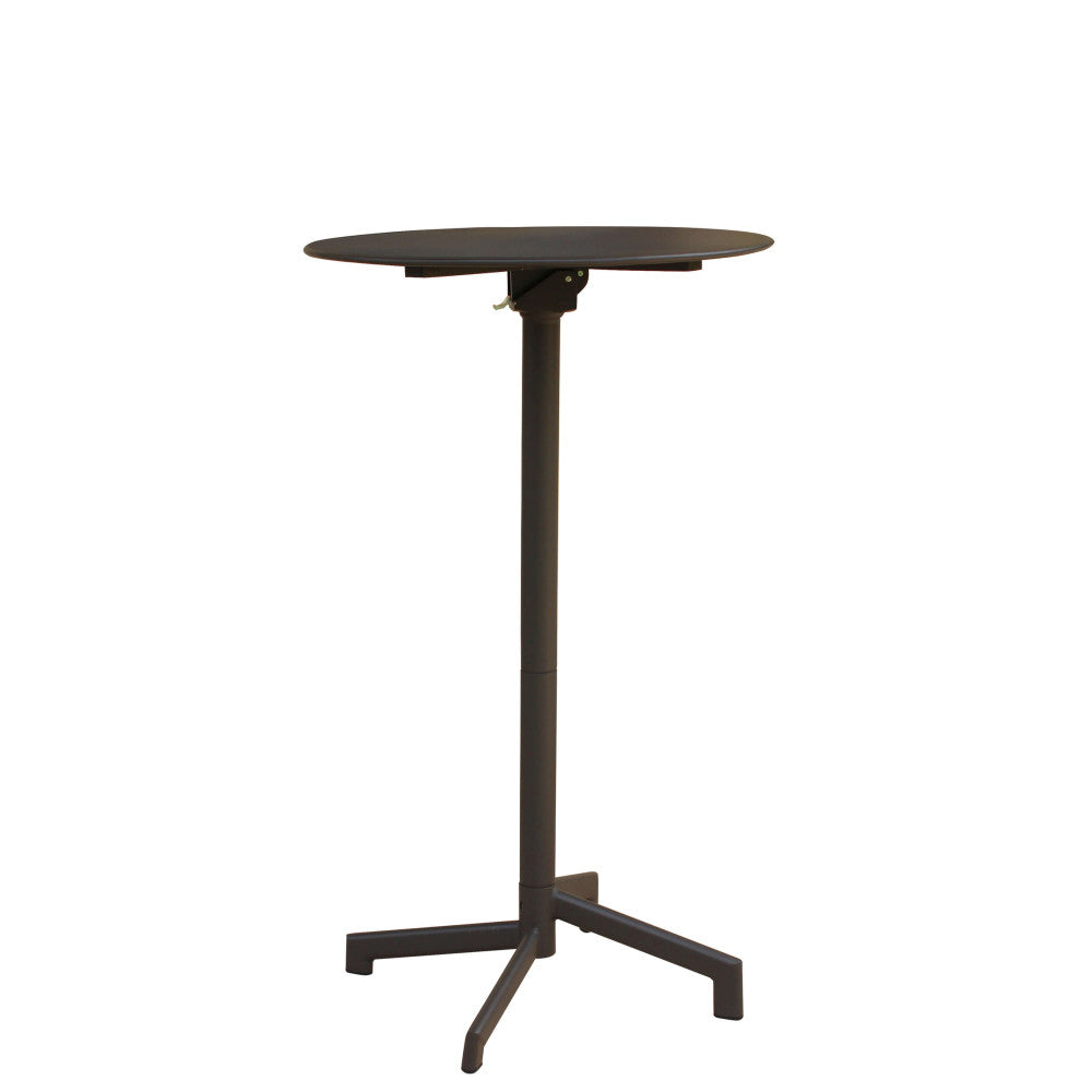 Tavolo Alto Vega Ø60x102 h cm in Acciaio Taupe