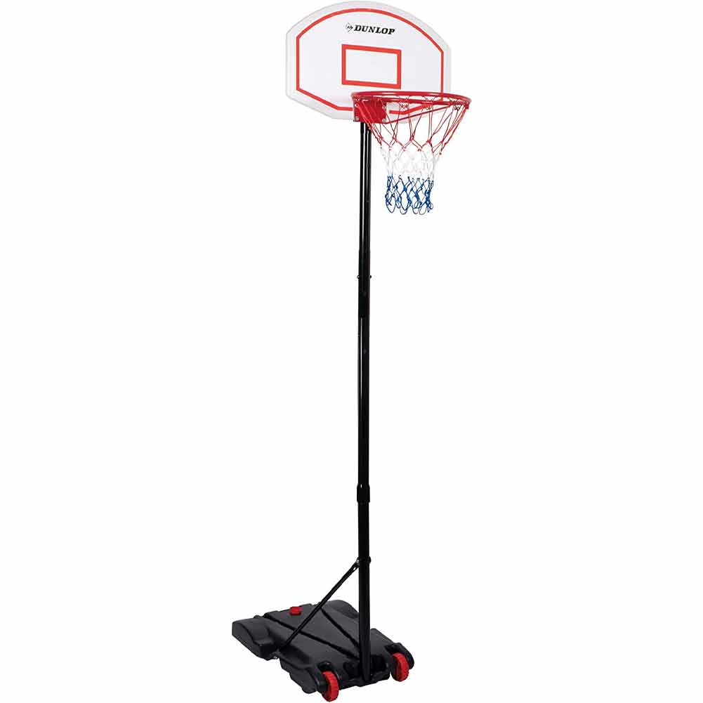 Image of Canestro da Basket Supporto Altezza Regolabile per Esterni Pallacanestro Sport Dunlop