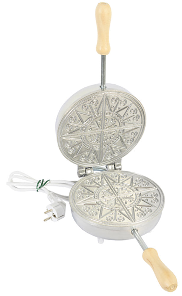 Biscottiera Elettrica 600W per Cialda Disegno Presentosa Sottile e Croccante CBE Elettronica