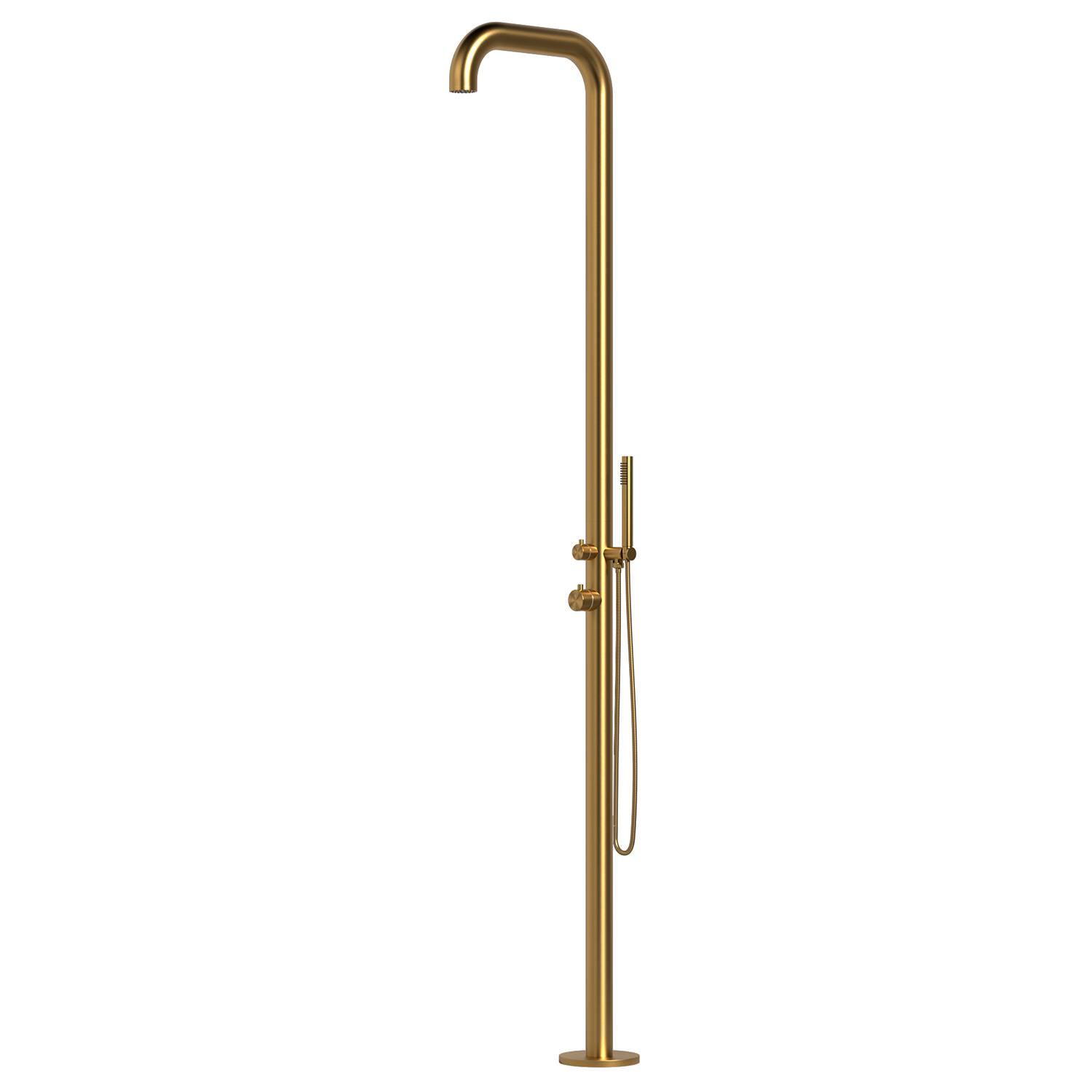 Doccia da Giardino in Acciaio Inox con Doccino Sined Chia Oro