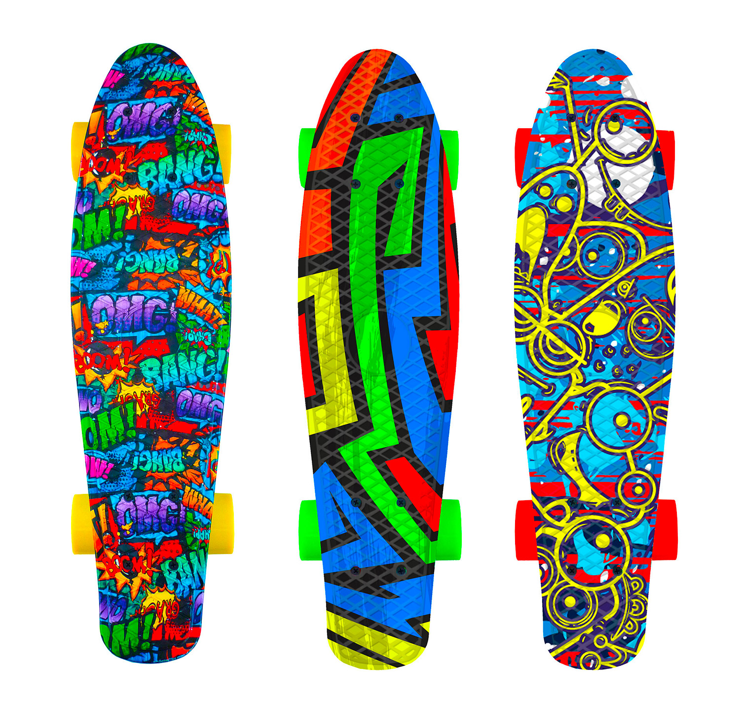 Image of Skateboard con Tavola 57 cm in PP Kolor Multicolore