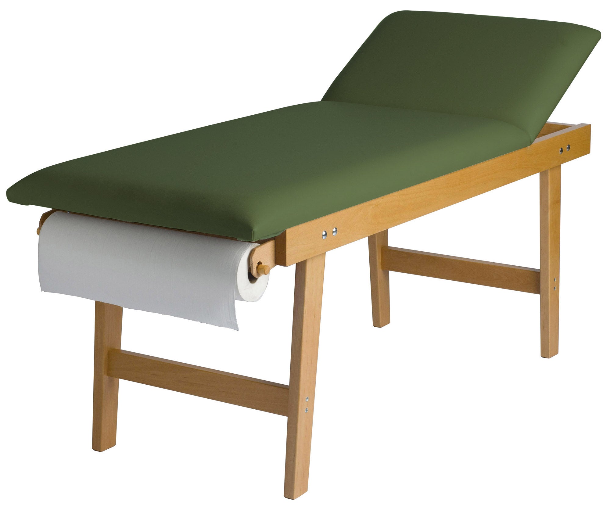 Image of Lettino da Massaggio Visita Fisioterapia Fisso 2 Sezioni 190x70x75 cm 200Kg Verde