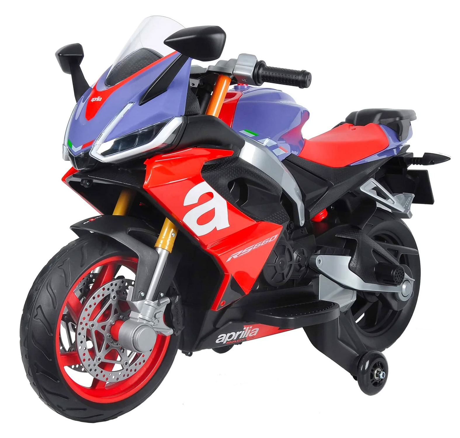 Moto Elettrica per Bambini Licenza Ufficiale Aprilia RS660 12V 3,5Ah Rosso
