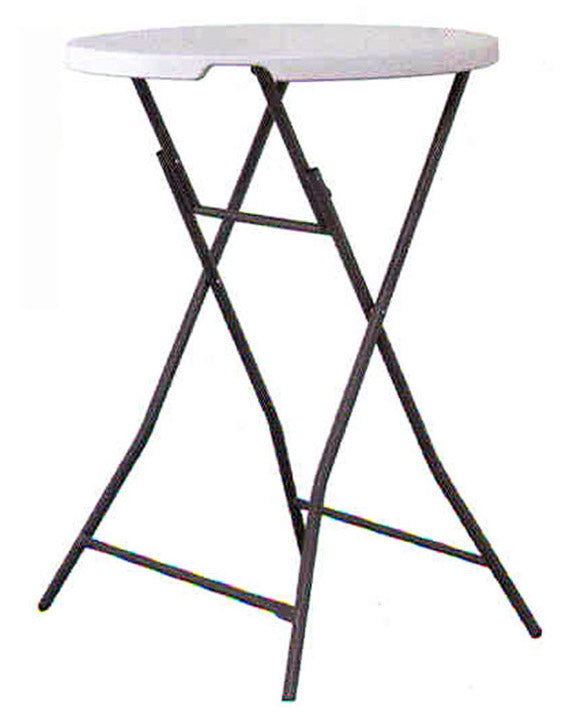 Image of Tavolino Tondo Alto da Catering Ø80 cm in Polietilene Vorghini Bianco
