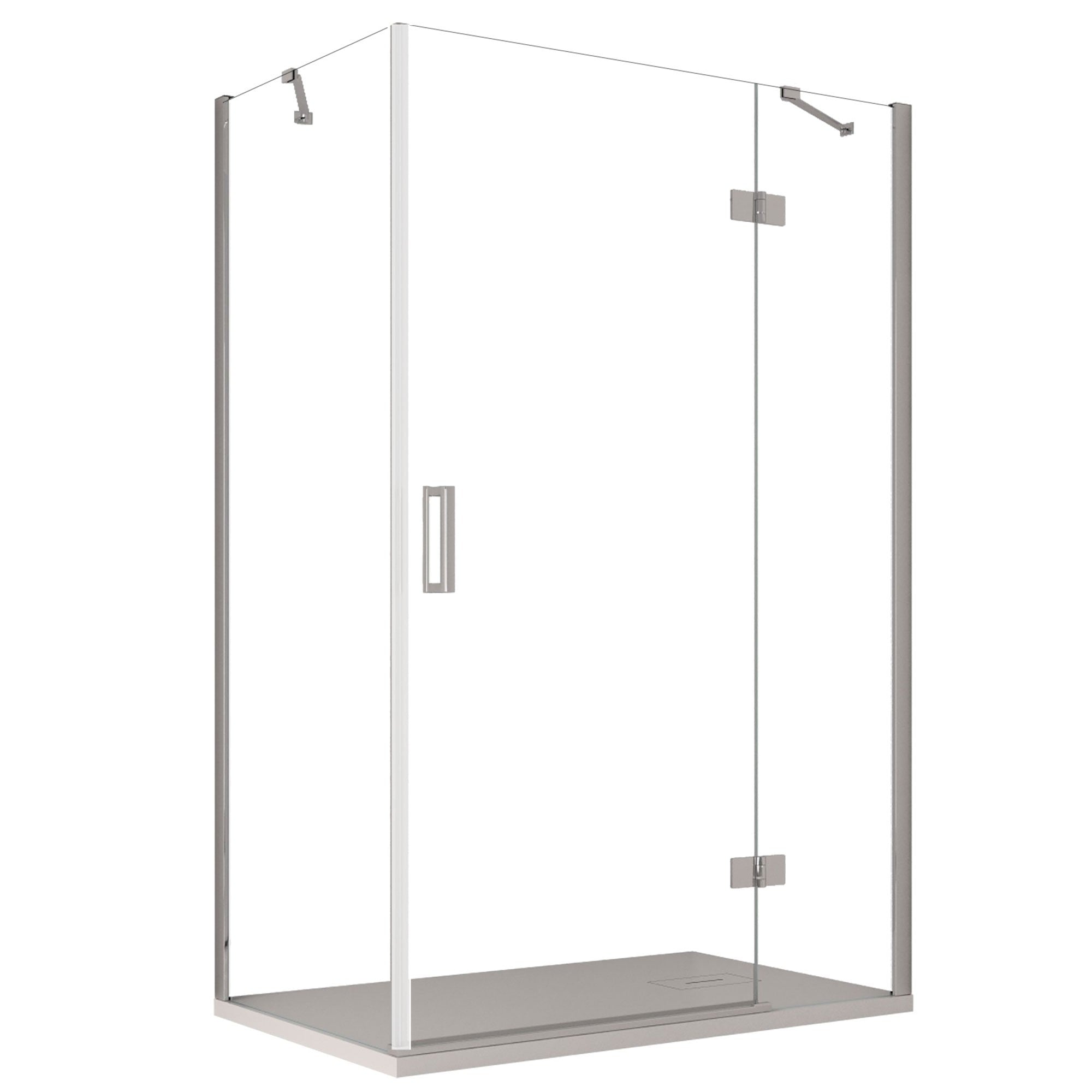 Image of Box Doccia Angolare 70x120 cm 1 Anta Battente in Cristallo Trasparente 8mm H195 Bonussi Ilenia