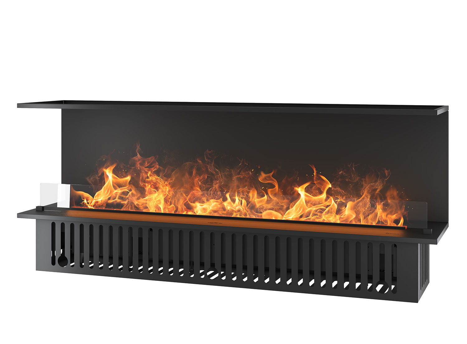 Camino a Vapore Elettrico Da Incasso 180x50x40 cm Invapo Inside C1800 con Ricarica Automatica in Acciaio Verniciato