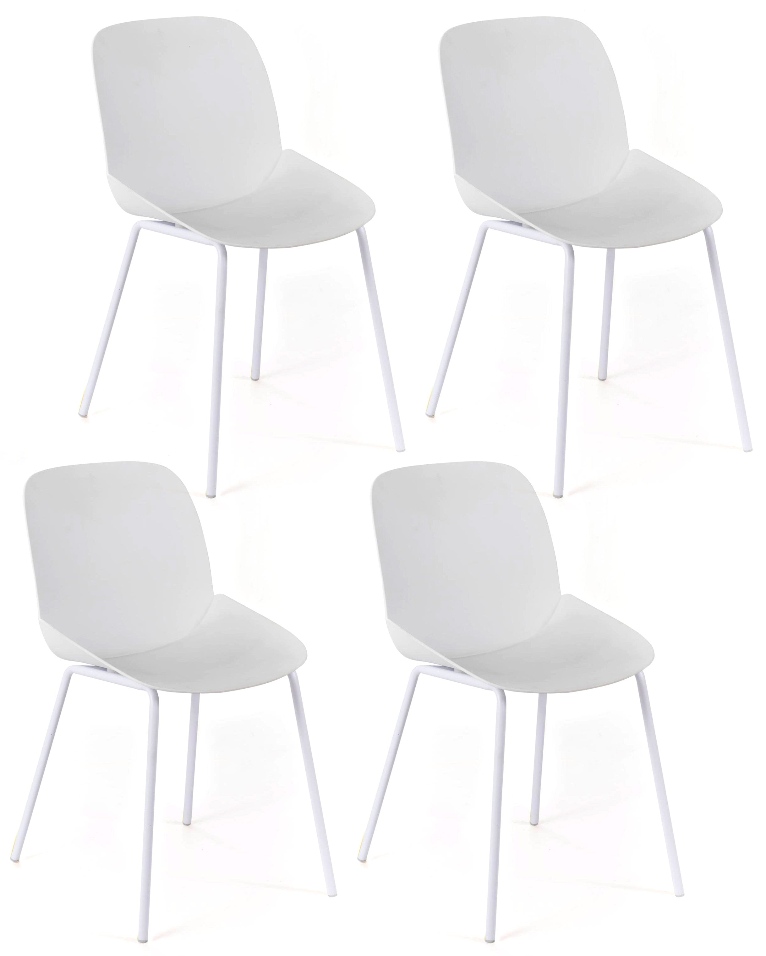 Image of Set 4 Sedie 55x46xH79 cm in Polipropilene Eva Bianco