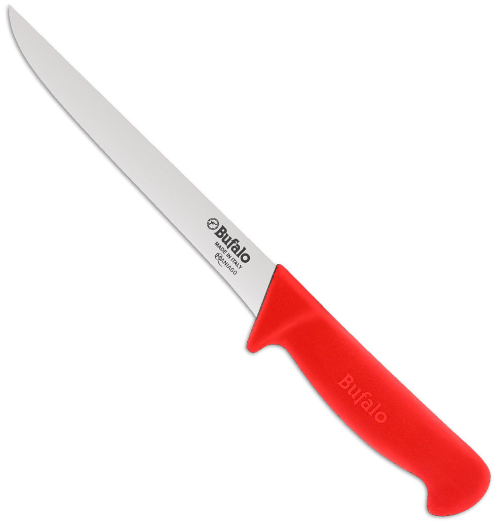 Image of Coltello per Disosso Stretto Lama 13 cm Bufalo S97/13 Manico Rosso
