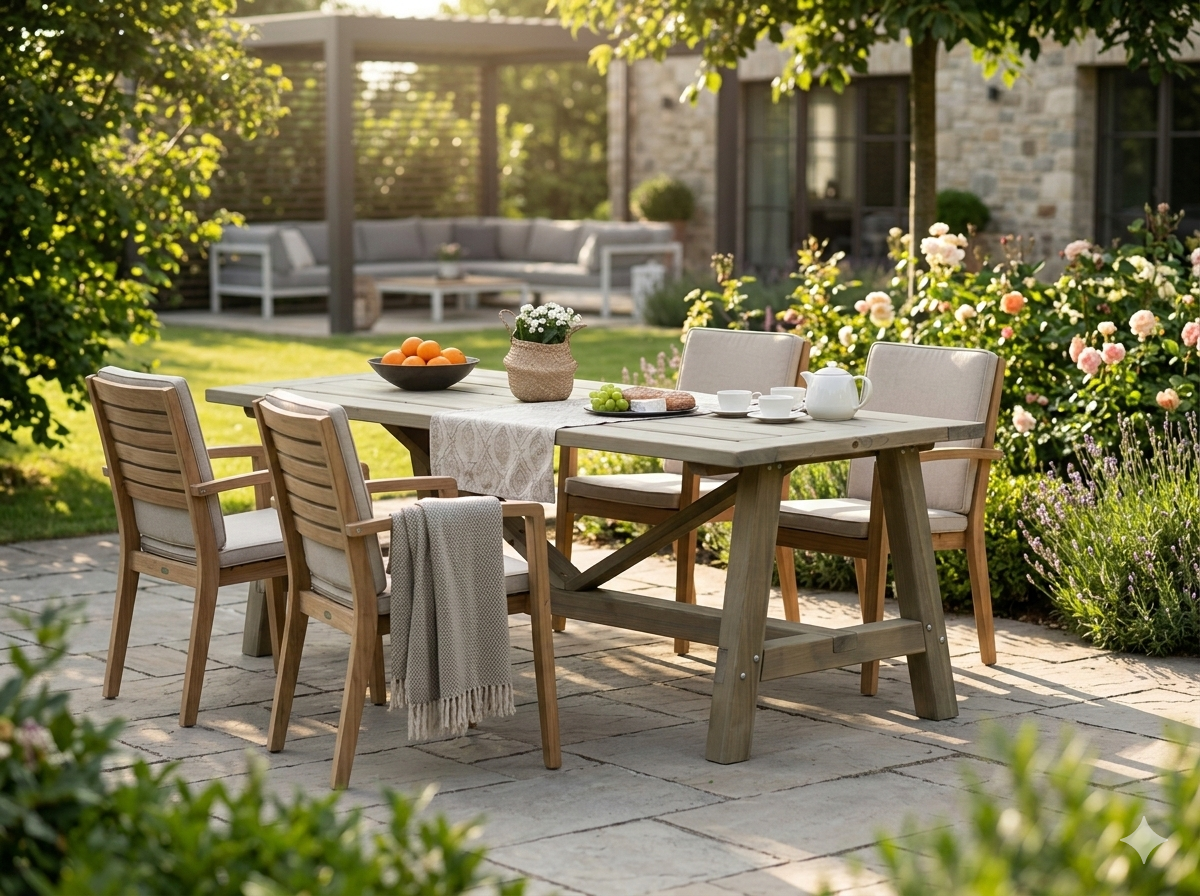 Tavolo da Giardino 240x90x82H cm Ercole in Legno...