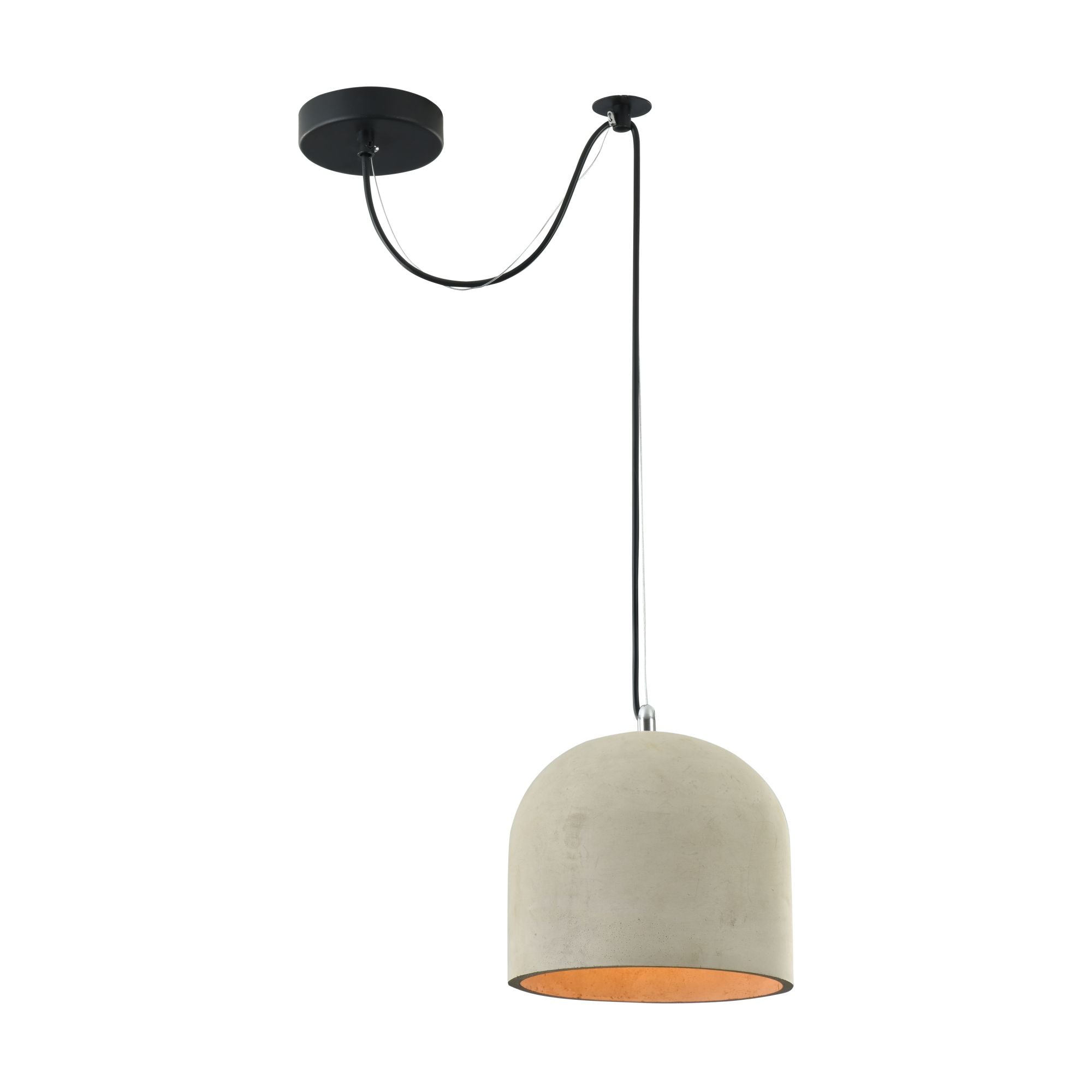 Lampada pendente Loft in Metallo Broni Nero