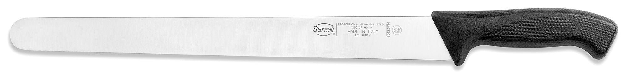 Image of Coltello per Prosciutto Lama 37 cm Manico Antiscivolo Sanelli Skin Nero