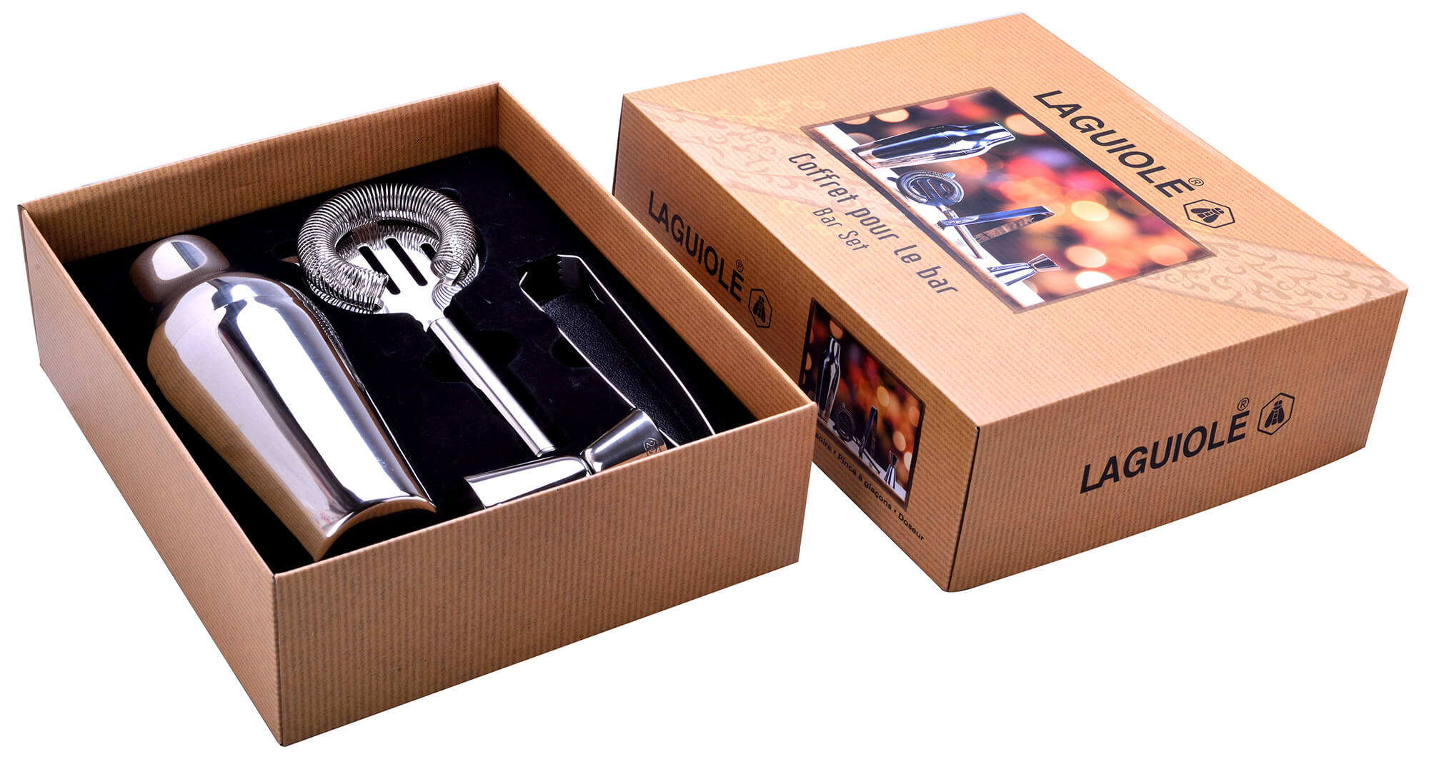 Set da Cocktail 4 Pezzi in Acciaio Inox...