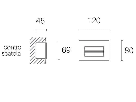 Lampada Segna Passo Rettangolare da Incasso a Parete a LED 3W 4000K Sovil Grigio...