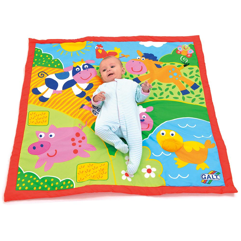 Image of Tappeto Quadrato per Bambini 6 Attività 100cm Galt Fattoria
