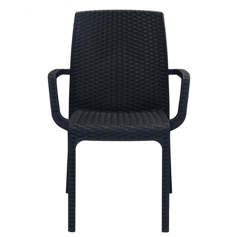 Sedia indiana 57x59x86 h cm in Wicker Antracite...