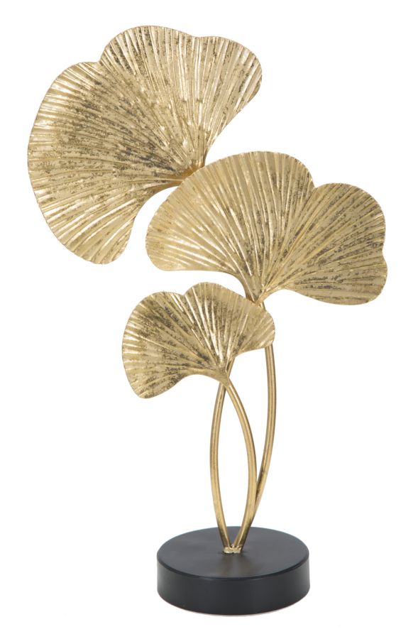 Image of Scultura Foglie 24,5x10,5x40,5 cm in Ferro Oro