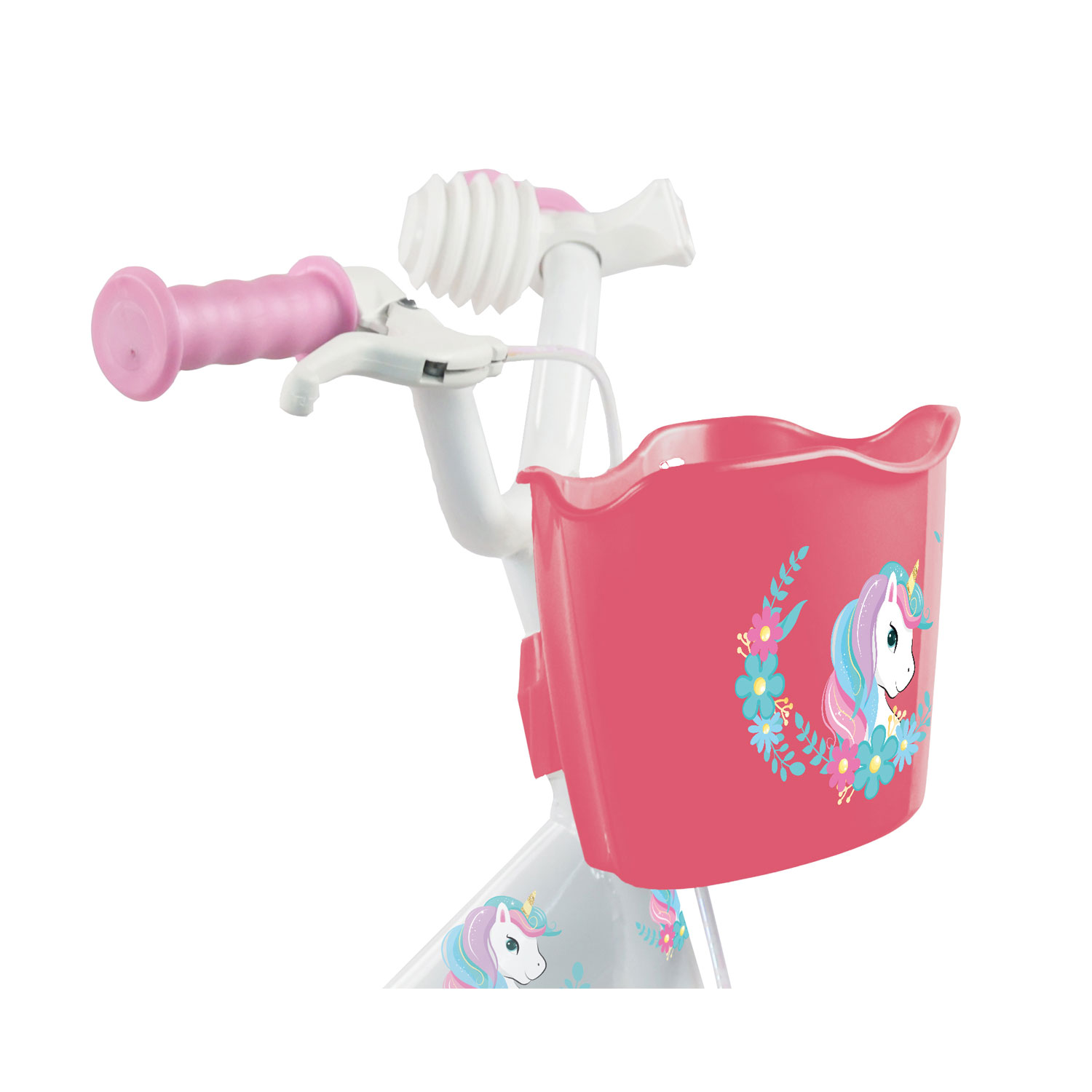 Bicicletta per Bambine 12" Unicorn Freno Caliper e Stabilizzatori in Acciaio Hi-Ten Rosa...
