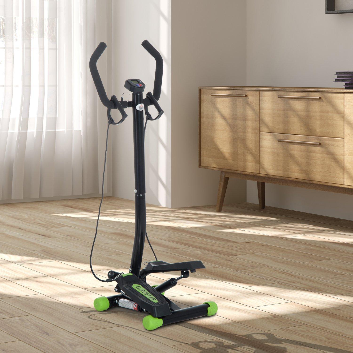 Stepper Professionale Fitness con Manubrio e Corde 40x48x118 cm...