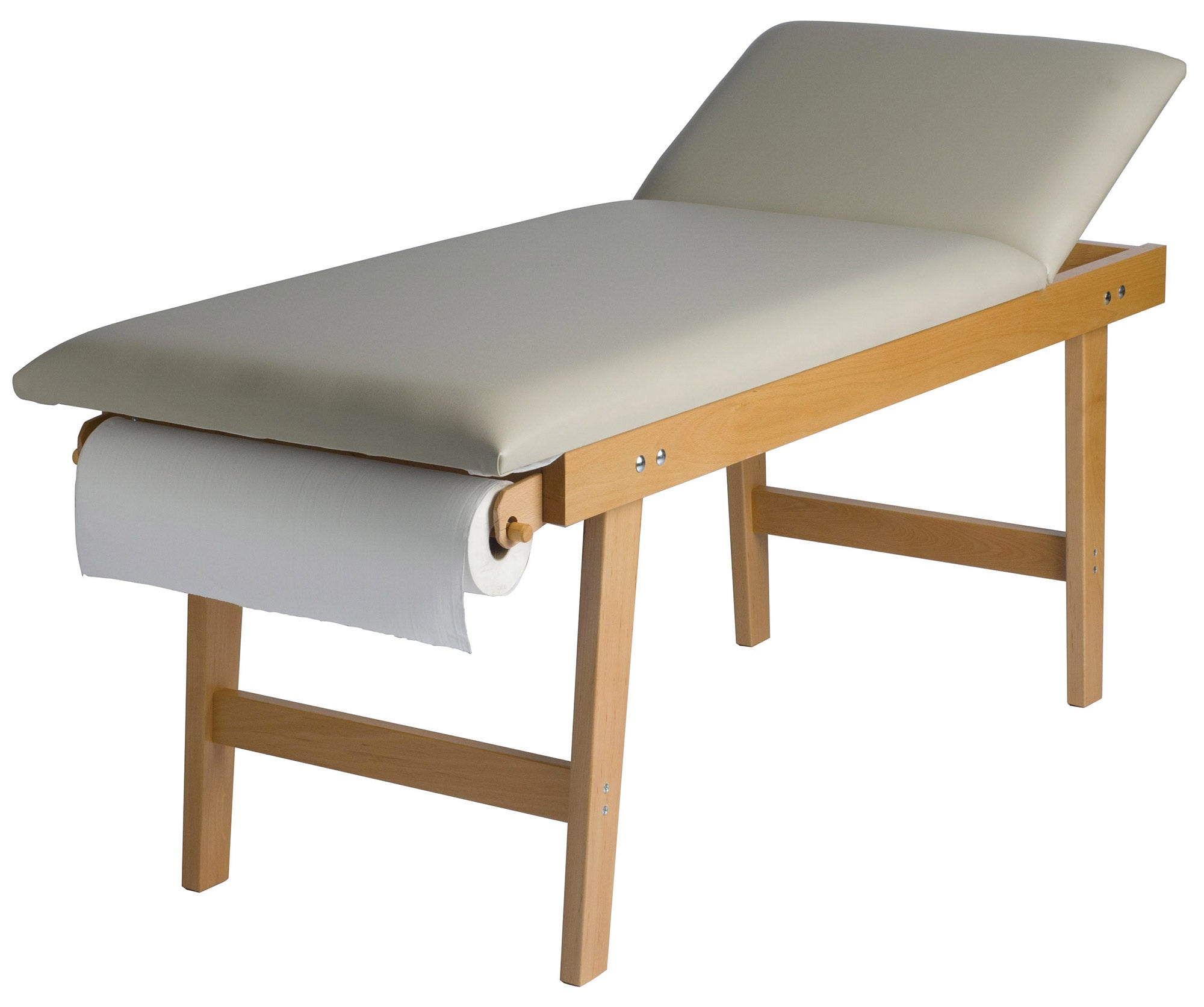 Image of Lettino da Massaggio Visita Fisioterapia Fisso 2 Sezioni 190x70x75 cm 200Kg Beige