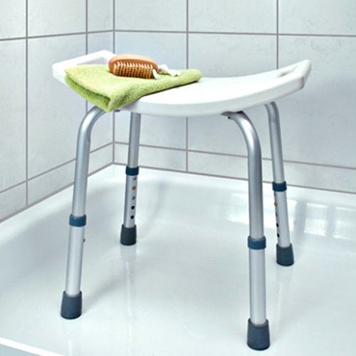 Image of Sgabello Doccia Bagno per Anziani Regolabile Altezza Sedia Disabili Sedile Bambini