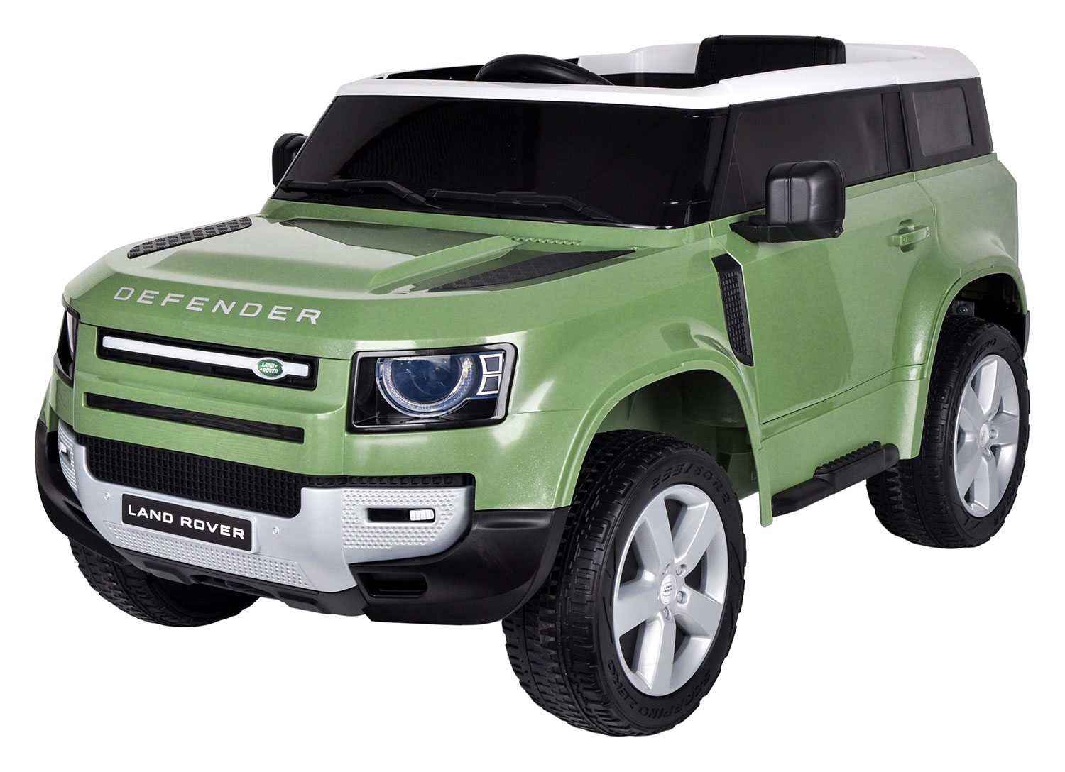 Macchina Elettrica per Bambini Licenza Ufficiale Land Rover Defender 12V 7Ah Verde