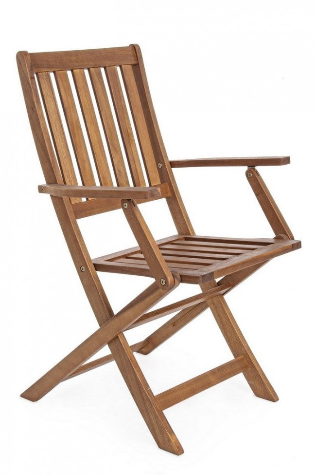 Set 2 Sedie da Giardino 58x60x92h cm con Braccioli Mali Piegh...