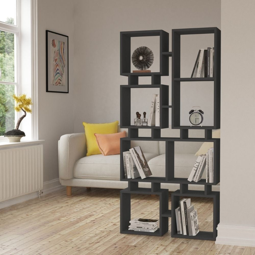 Libreria bifacciale 79x166,5 cm Rail antracite...