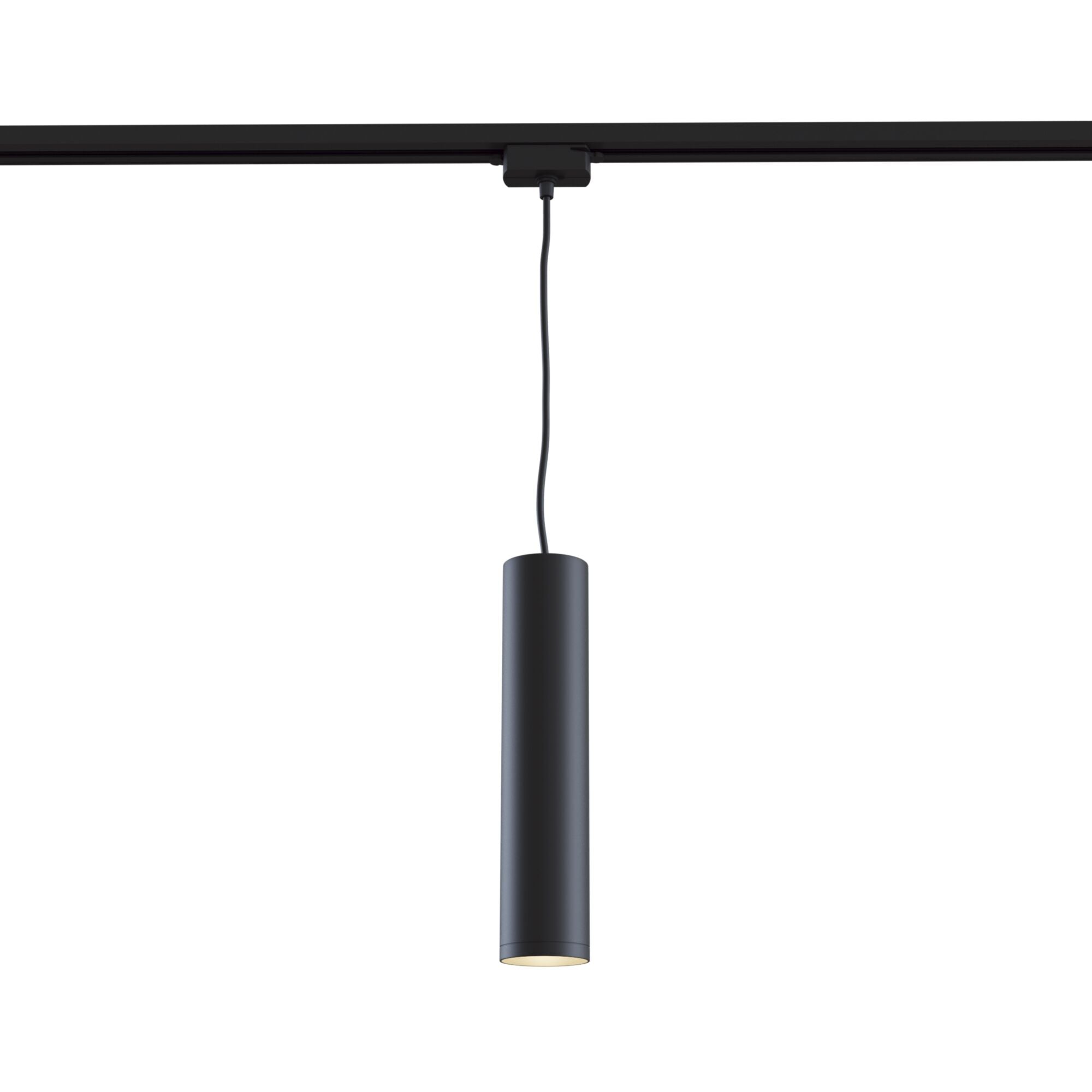 Image of Faretto a Sospensione per Sistema Illuminazione Binario 50W GU10 in Alluminio Nero