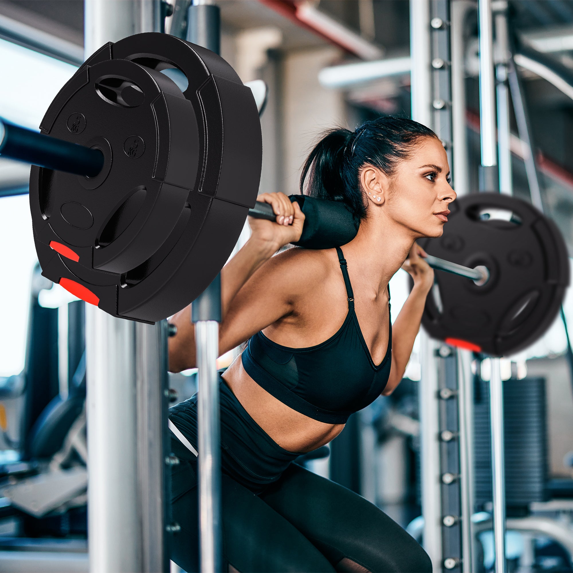 Set di 4 Dischi Pesi per Bilanciere totale 30KG - 2x5kg e 2x10kg     