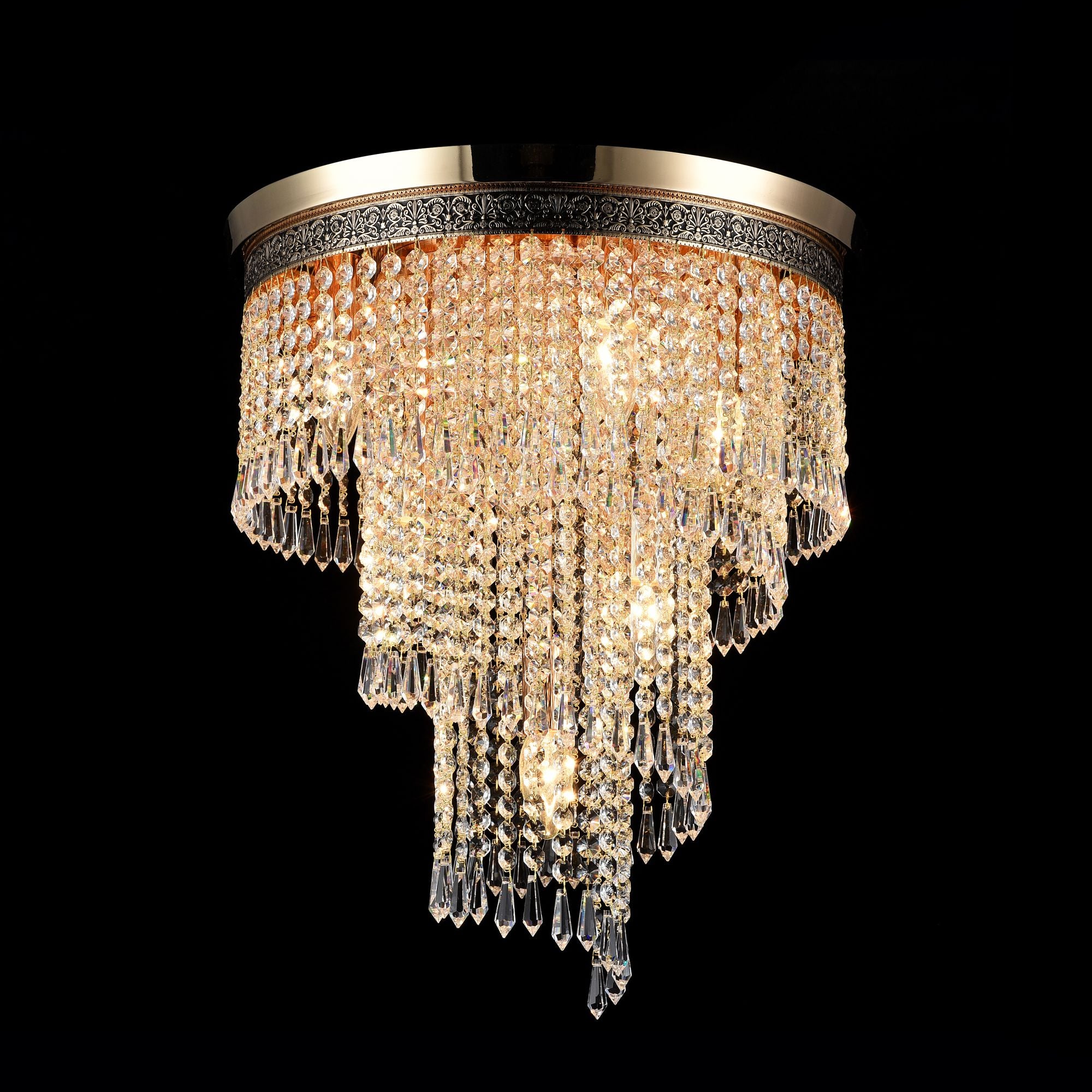 Image of Lampadario Royal Classic in Metallo Cascade Oro