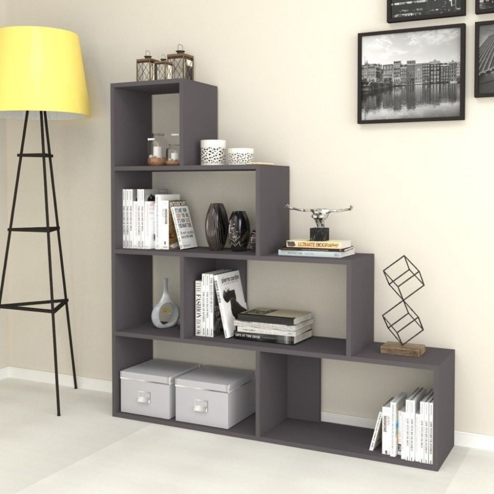 Libreria a scala Alis 145x145 cm beton...
