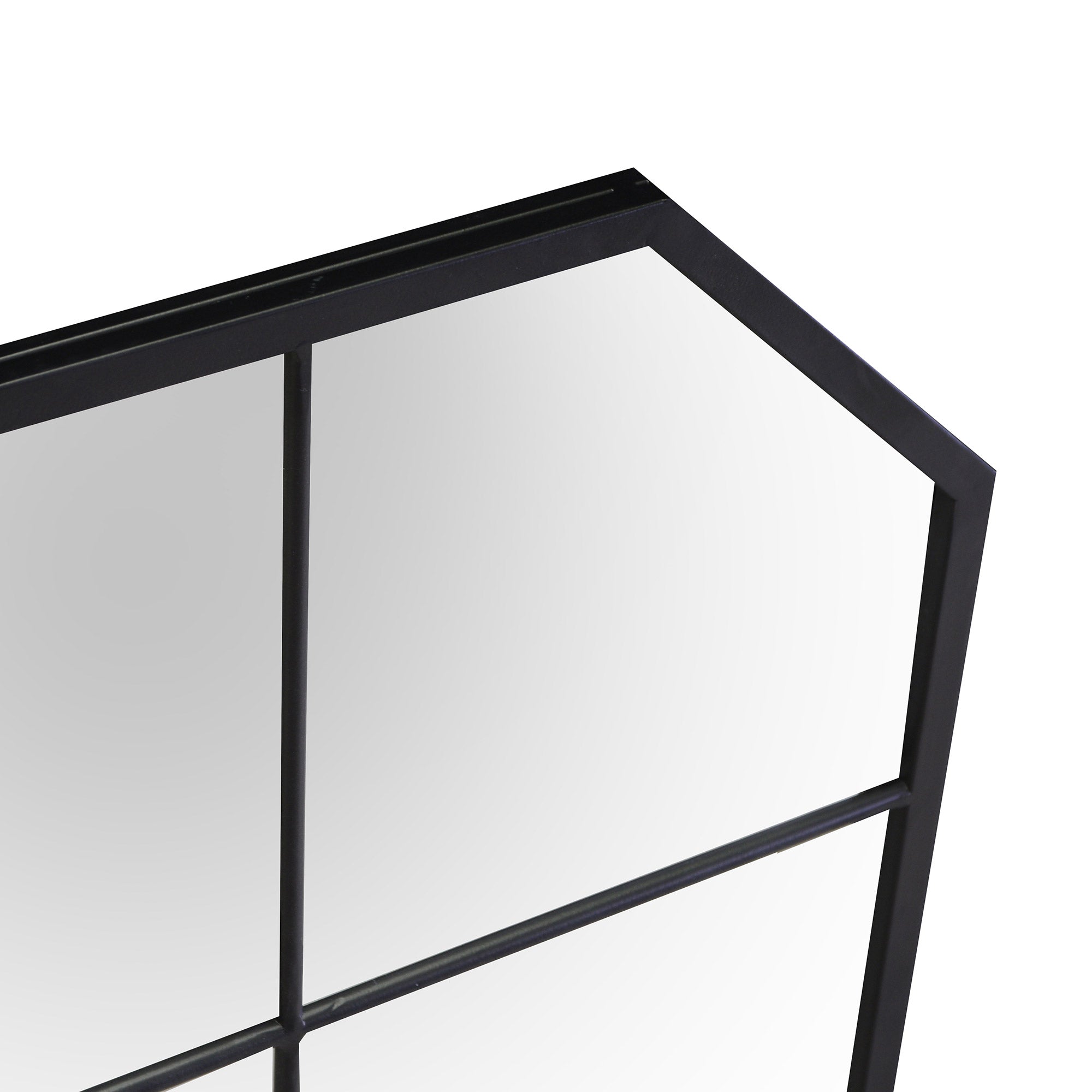 Specchio in metallo nero cm 100x2xh70...