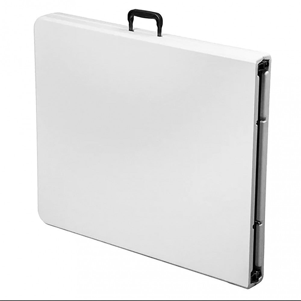 Tavolo Catering Pieghevole 180x75x74 h cm in Acciaio Bianco...