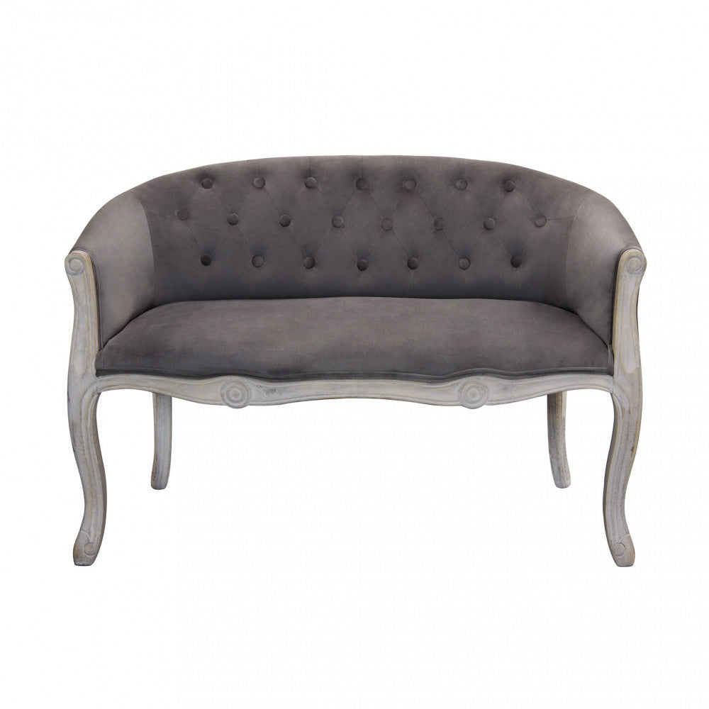 Divano Coleman 107x61x70 h cm in Velluto Tortora...