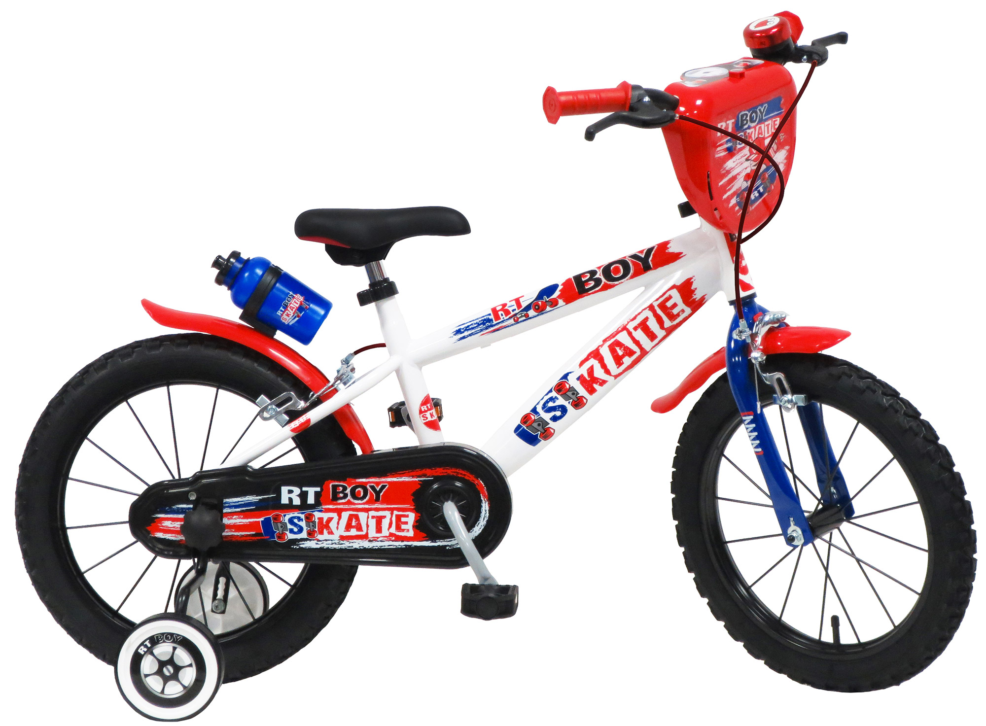 Image of Bicicletta per Bambino 16&quot; 2 Freni Rt-Boy Skate Bianca