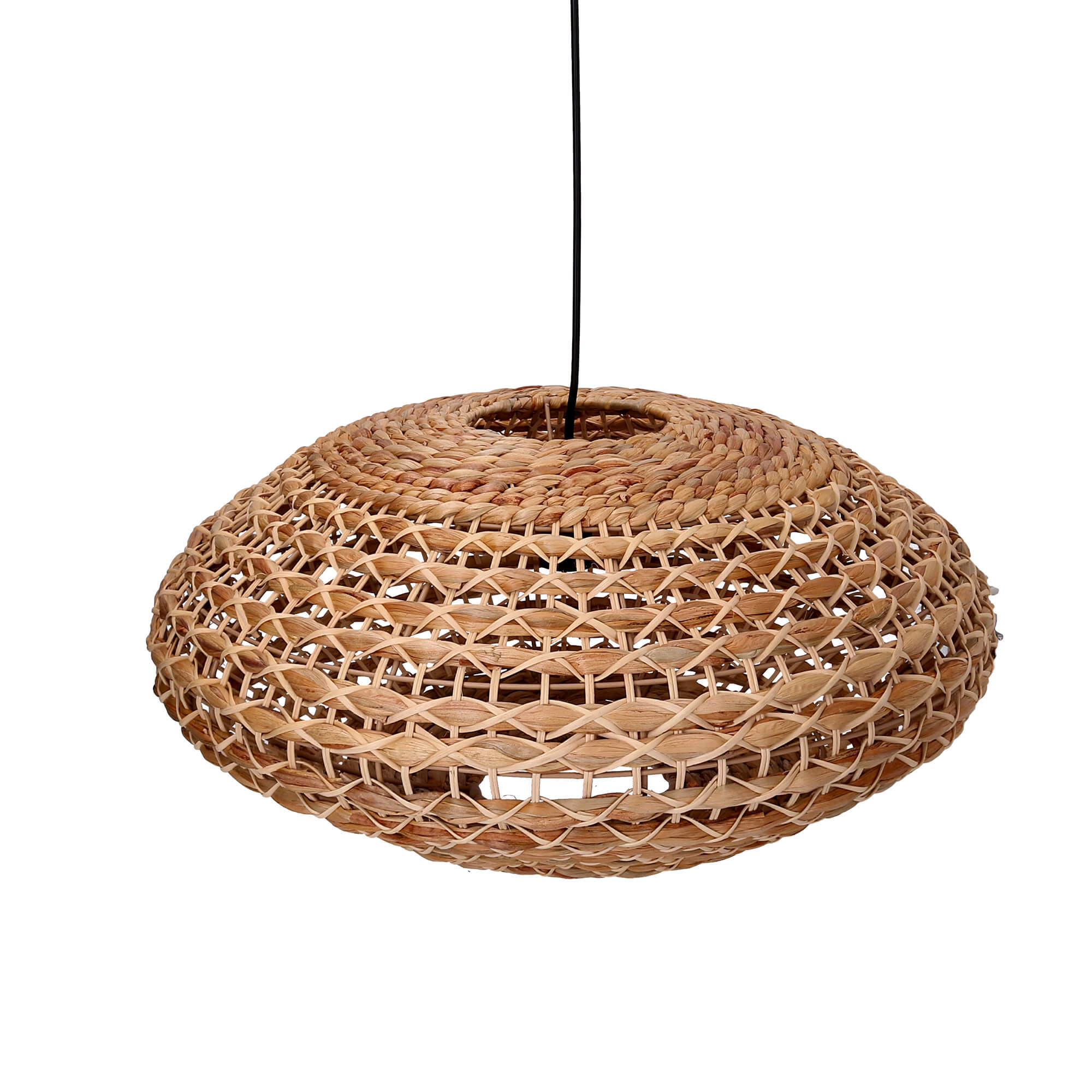 Lampadario in rattan naturale con attacco cm Ø60xh29,5...
