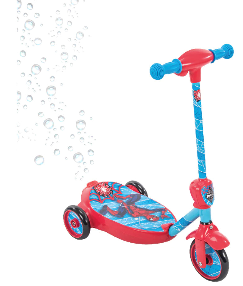 Monopattino Elettrico a Batteria 3 Ruote per Bambini Sparabolle con Licenza Marvel Spiderman