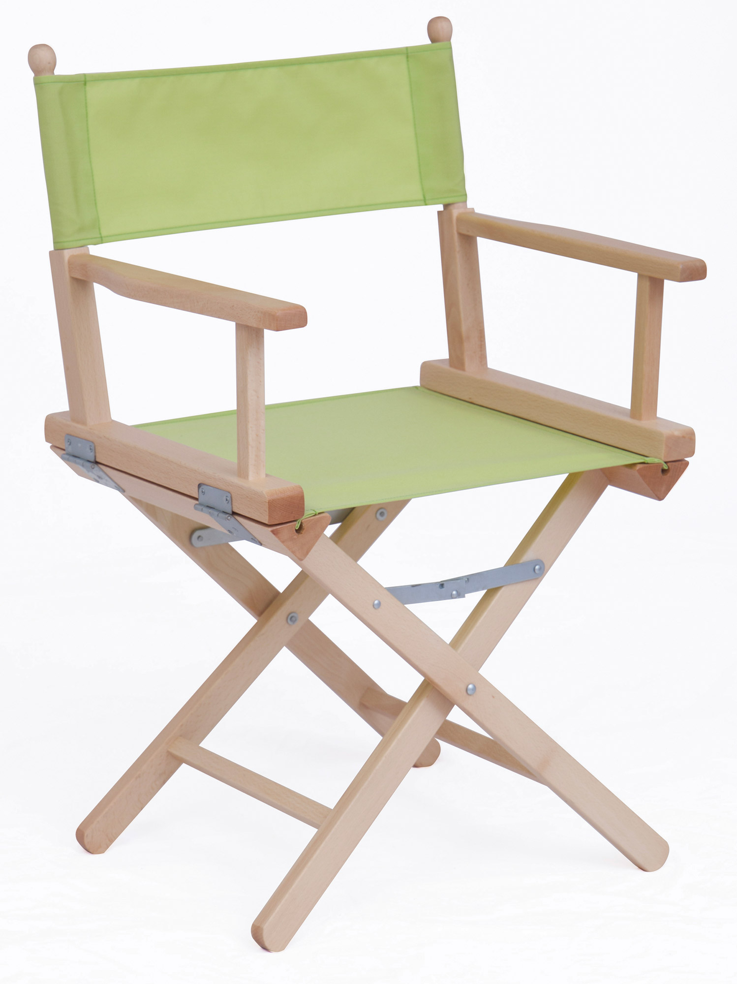 Image of Sedia Pieghevole da Regista 43x60xH88 cm in Legno Naturale Tessuto Verde Acido