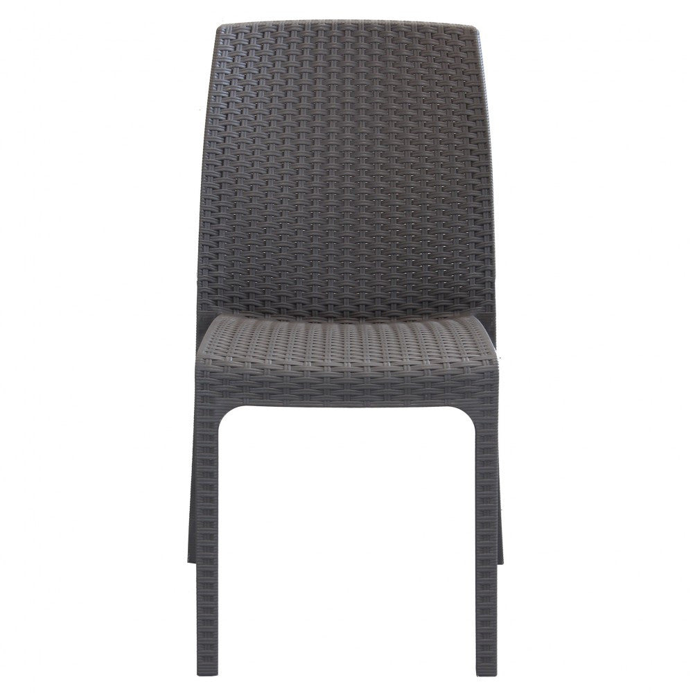 Sedia da Giardino Virginia 47x59x86 h cm in Wicker Taupe