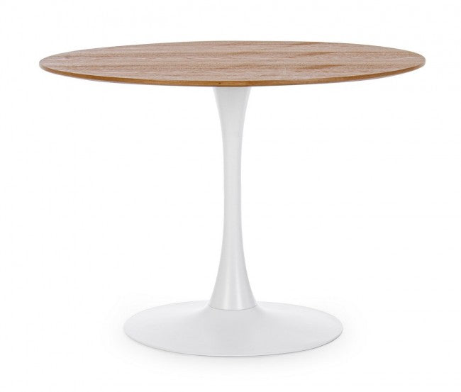 Tavolo Ø100x75h cm Bloom Top Veneer