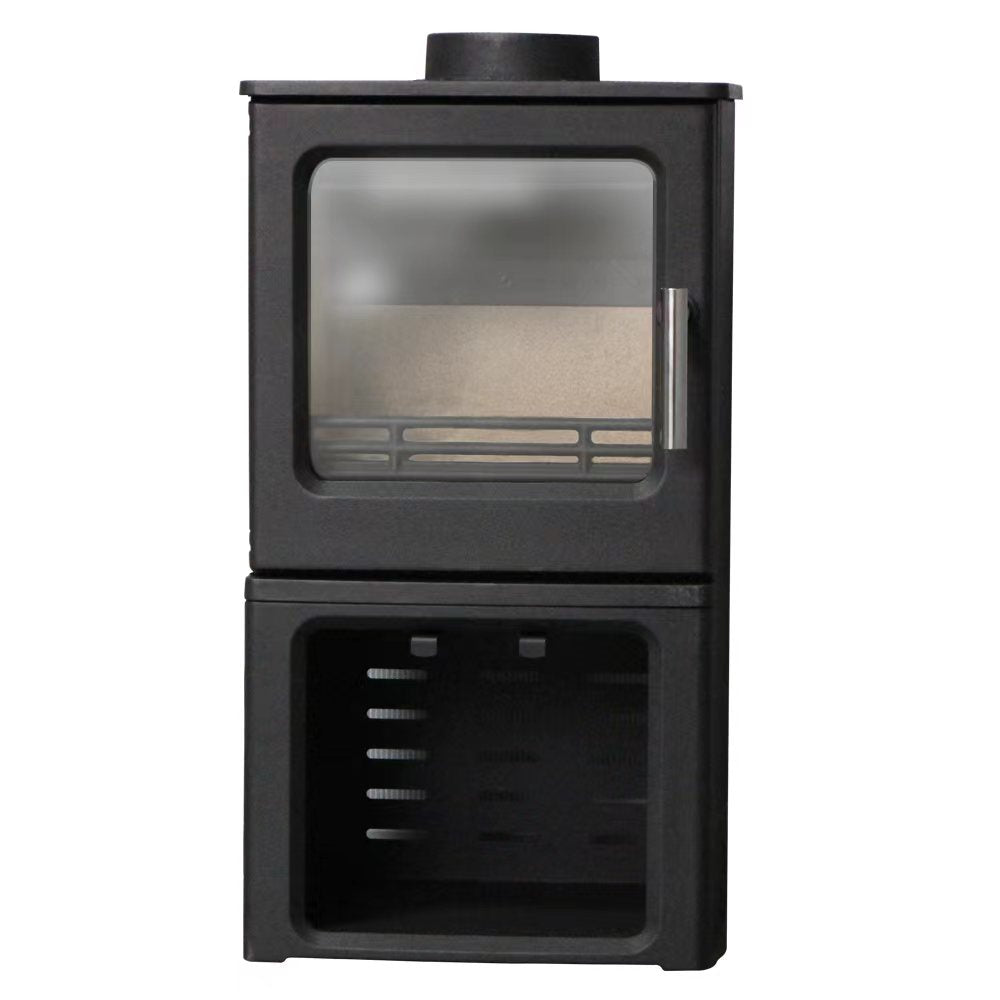 Stufa a Legna in Ghisa 4,3 kW 37x37x68 cm Olga Standup...