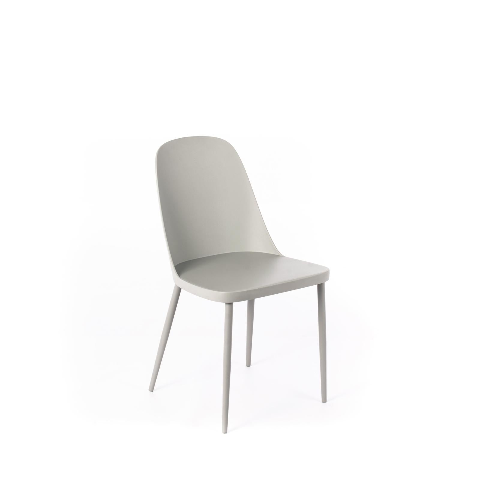 Set 4 Sedie 46x55xH80 cm in Polipropilene Tamara Grigio Chiaro...