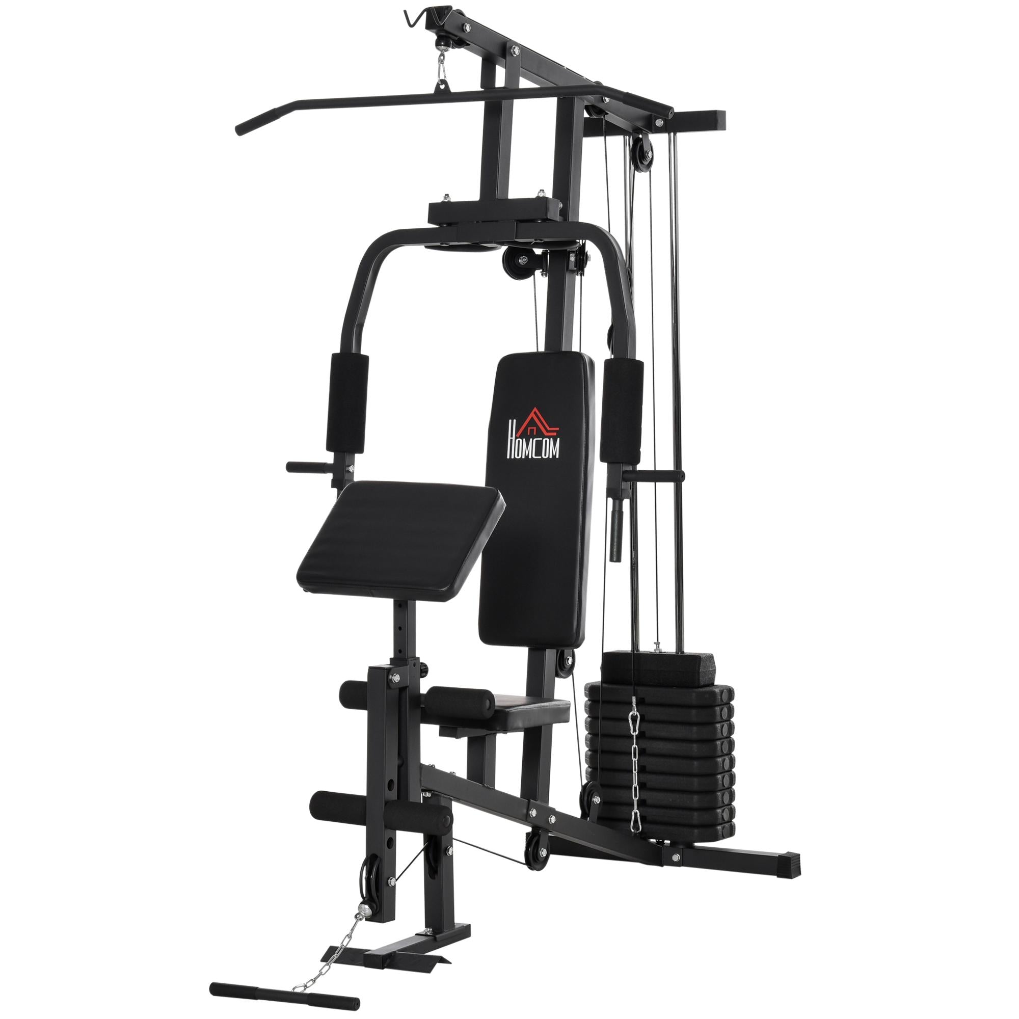 Image of Stazione Fitness Multifunzione 148x108x207 cm in Acciaio Nero
